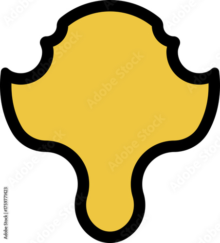 Shield with a royal design featuring an engraved stag emblem and detailed structural elements.