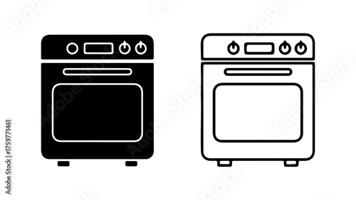 Kitchen stove appliance with transparent background