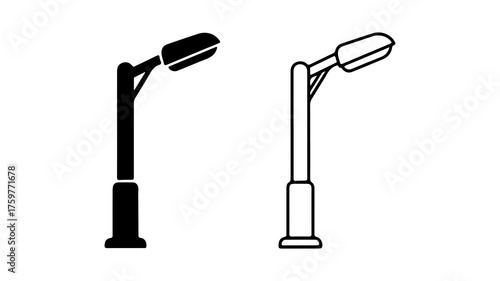 Street lamps with transparent background