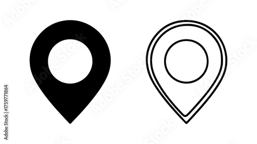 Location pins with transparent background