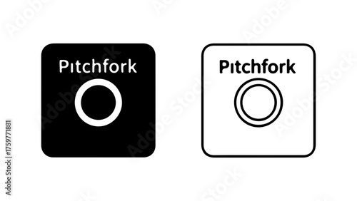 Pitchfork logo variations with transparent background