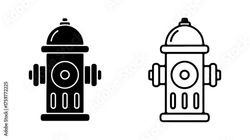 Fire hydrant icon with transparent background