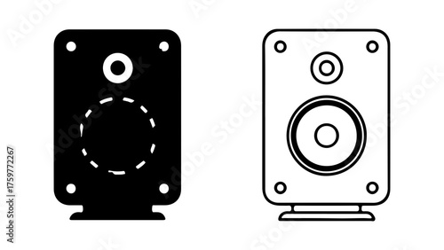 Security camera icons with transparent background