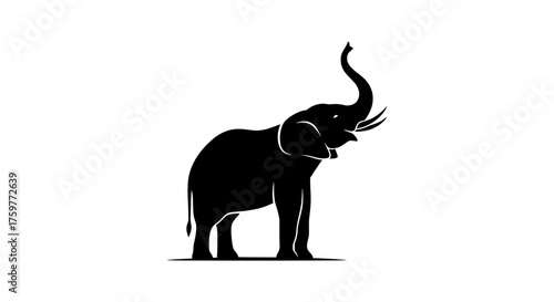 Black Elephant Line Art, and Elephant Silhouette Vector Bundle