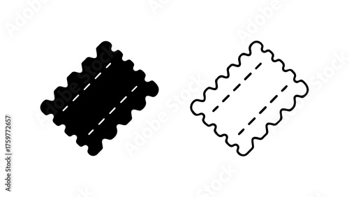 Chocolate wafer cookies with transparent background