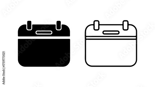 Lunch box icon set with transparent background