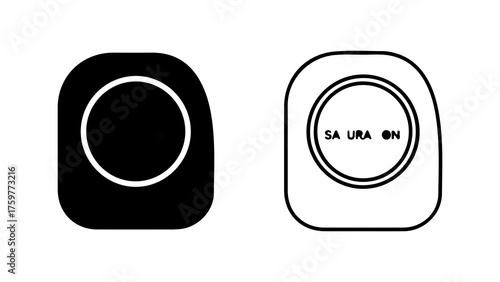 Sauna on off switch with transparent background