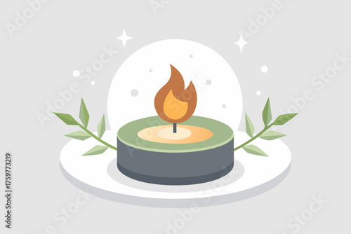 tealight candle icon round tealight candle in glass holder