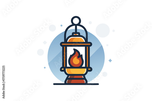 tall lantern with handle icon rectangular lantern with glowing flame