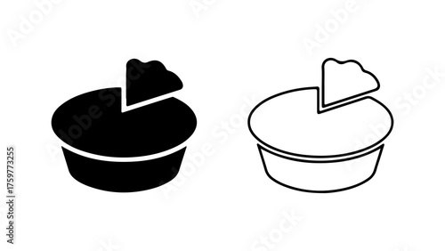 Pie chart with slice removed with transparent background