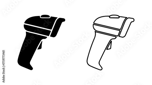 Barcode scanner icon with transparent background