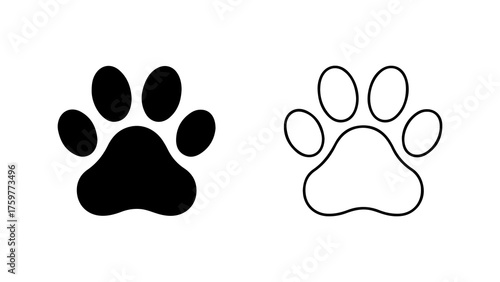 Paw prints with transparent background