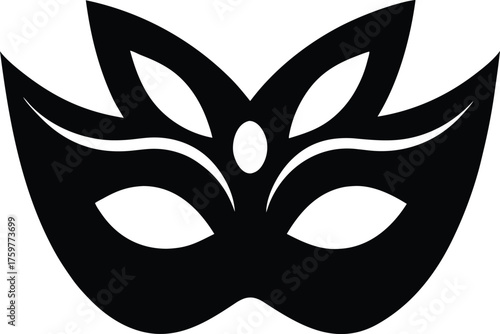 Festive party mask icon for celebrations and masquerade events