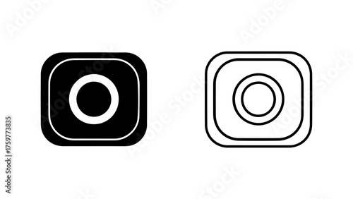 Camera lens icon with transparent background