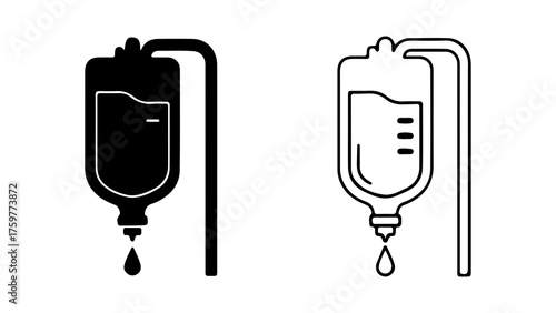 Intravenous drip with transparent background