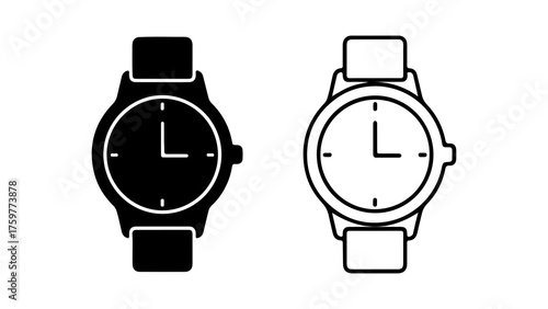 Wristwatches with different styles and transparent background
