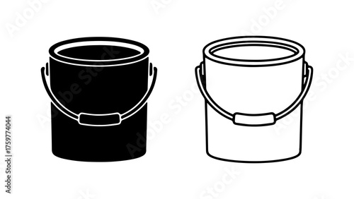 Paint buckets with transparent background