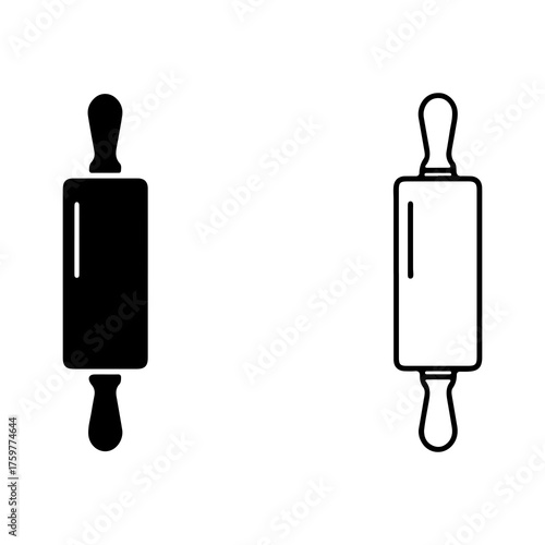 Rolling pin icon with transparent background