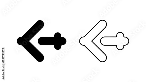 Left arrow with bone icon with transparent background