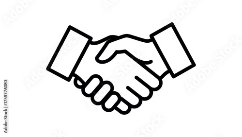 outline handshake deal illustration vector