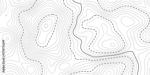 Abstract topo contour map on white background, Topographic map Topographic contour lines map seamless pattern.Modern design with White background with topographic wavy pattern design.