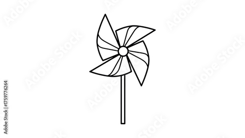 pinwheel toy game wind illustration vector