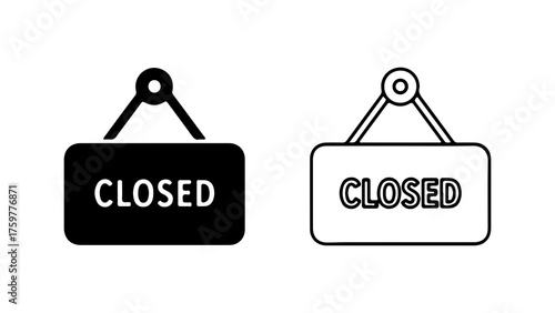 Closed sign with transparent background