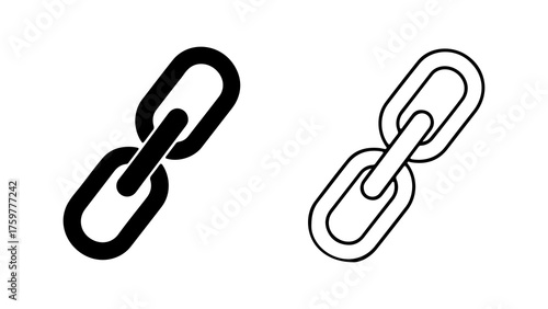 Chain link icon with transparent background
