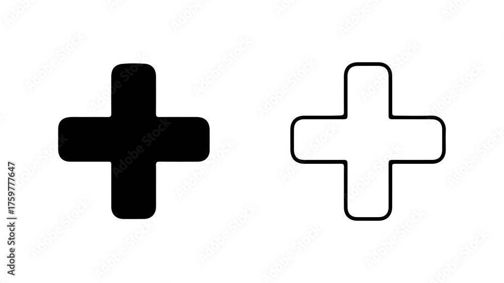 Fototapeta premium Medical plus signs with transparent background