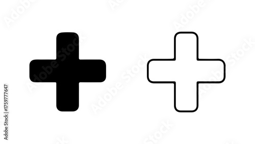 Medical plus signs with transparent background