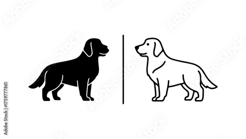 Labrador dog icon with transparent background