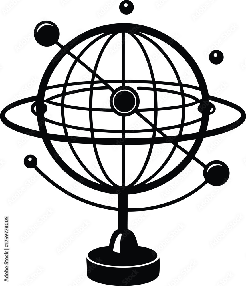 Naklejka premium Detailed and intricate line art illustration with vibrant color elements