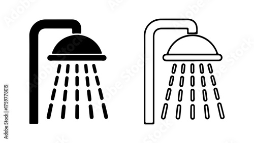Shower head icon with transparent background