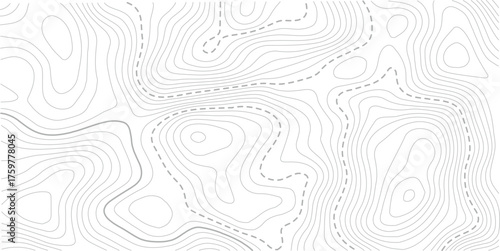 Vector geographic contour mounted map background. Abstract minimal The patter discovery vector topo map. Design illustration for wall art, fabric, packaging, web, banner, wallpaper.