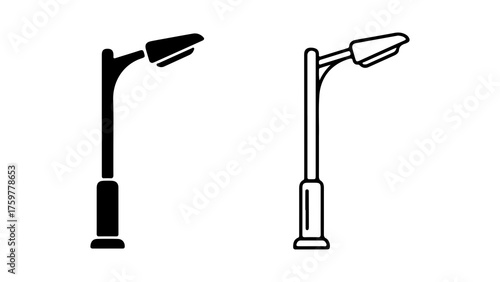 Street lamps with transparent background