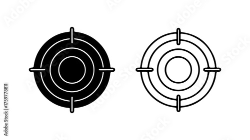 Target crosshair with transparent background