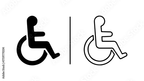 Accessibility symbols with transparent background