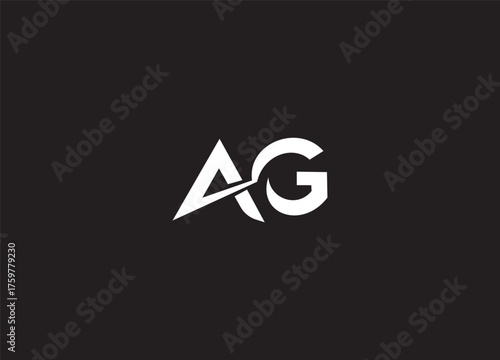 AG creative initial logo design and letter logo