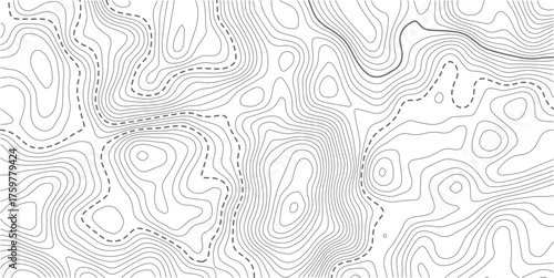 Vector geographic contour mounted map background. Abstract minimal The patter discovery vector topo map. Design illustration for wall art, fabric, packaging, web, banner, wallpaper.