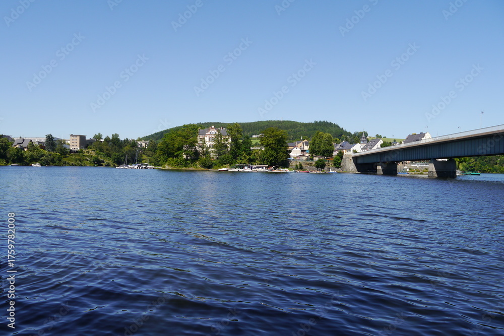 Fototapeta premium Bleilochstausee der Saale in Thüringen
