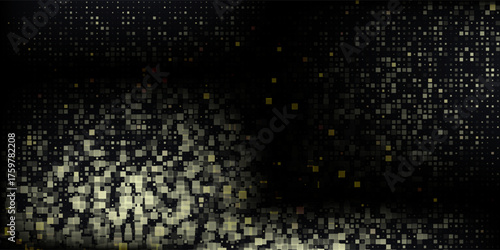 Simple background of abstract glitter lights. blue, gold and black. de focused modern abstract simple