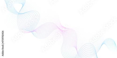 blue purple wave curve lines banner background .Digital frequency track equalizer. Stylized line art background. modern soft luxury texture with smooth and clean vector subtle background illustration