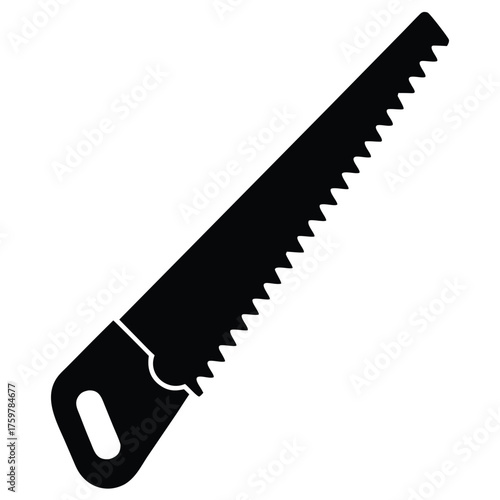 flat vector icon of tree pruning saw  garden hand