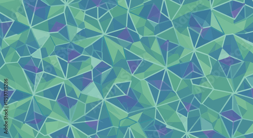 Abstract geometric pattern with green and blue hues creating a visually appealing design
