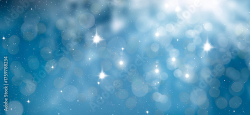 Glitzernder Weihnachtshintergrund in Blau