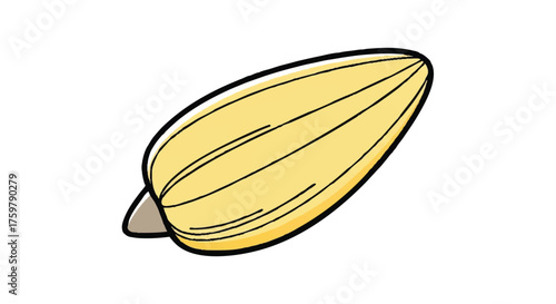 Sunflower seed outline icon vector