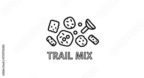 Trail mix outline icon vector