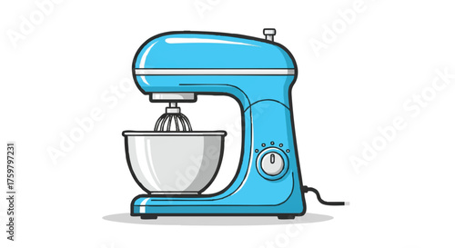 Stand mixer outline icon vector