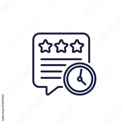 real time feedback icon, line design