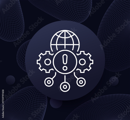 network error icon, line design